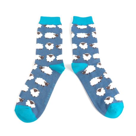 Men's Happy Sheep Navy Blue Socks
