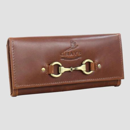 Lily Snaffle Purse in Dark Tan Natural Leather