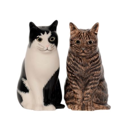 Quail Ceramics Barney and Clementine Cat Salt and Pepper Shakers