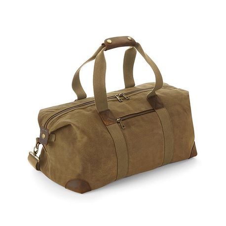Luxury Waxed Canvas Holdall - Brown