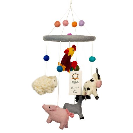 Farm Animals Handmade Felt Mobile