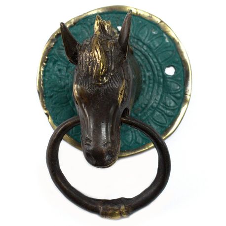 Horses Head Brass Door Knocker