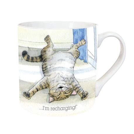 Alison's Animals I'm Recharging Cat Mug