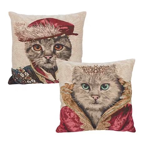 Hines of Oxford Pair of Marquis &amp; Lady Carabas Tapestry Cushions