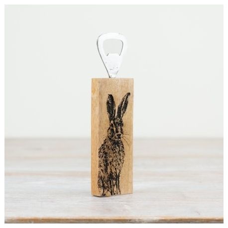 Wooden Hare Bottle Opener