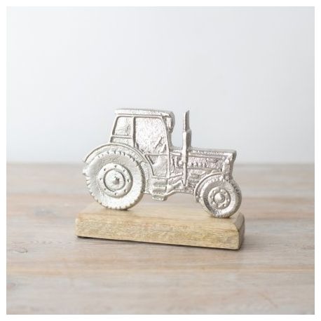 Wood Base Tractor Ornament