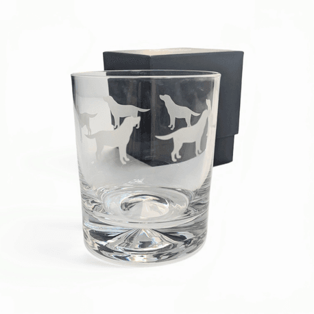 Elegance Labrador Dog Whisky Tumbler Glass