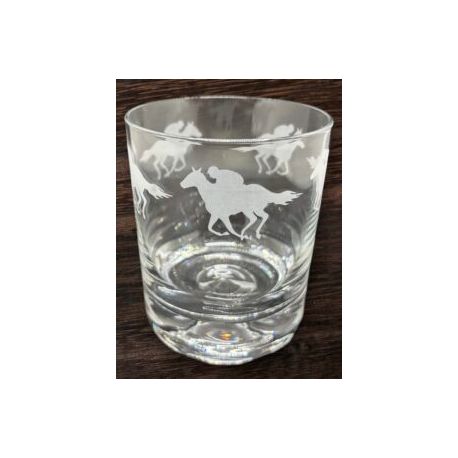 Elegance Racehorse Whisky Tumbler Glass