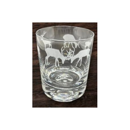 Elegance Stag Whisky Tumbler Glass