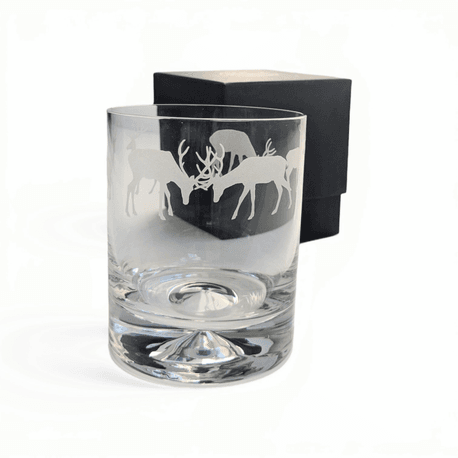 Elegance Stag Whisky Tumbler Glass