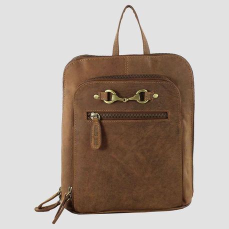 Grays Edith Leather Rucksack with Snaffle in Hunter