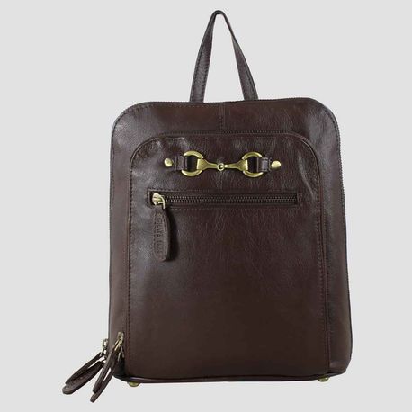 Grays Edith Leather Rucksack with Snaffle in Brown