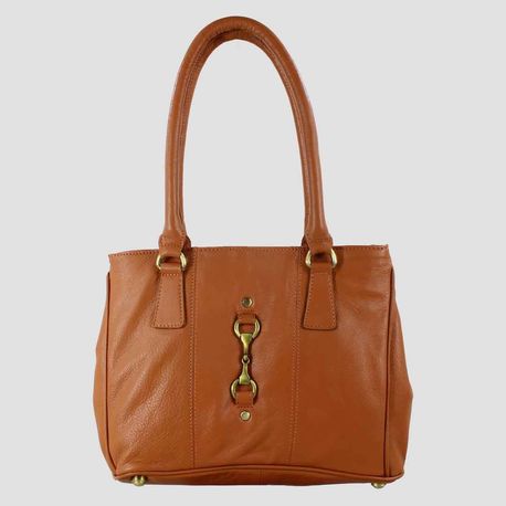 Grays Sadie Leather Handbag with Snaffle in Tan