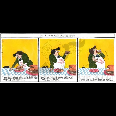 Tottering by Gently - Daffys dieting logic Print