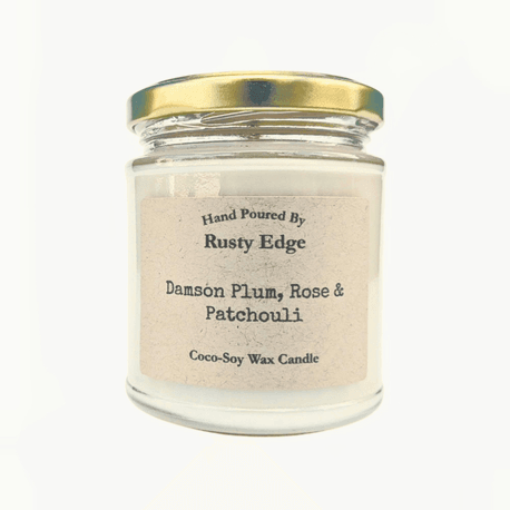 Damson Plum, Rose &amp; Patchouli – Hand Poured Coco-Soy Wax Candle