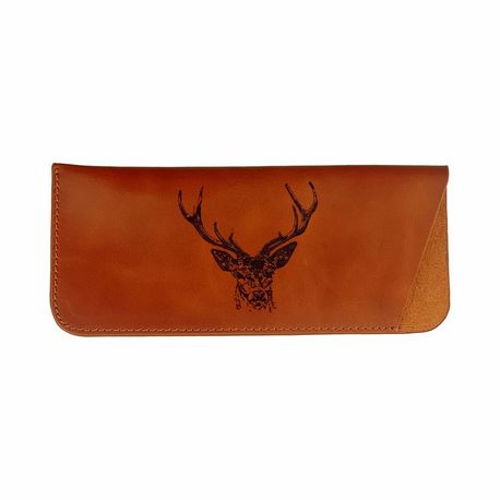 Selbrae House Leather Stag Glasses Case