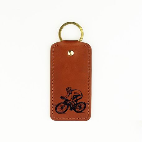 Selbrae House Leather Cycling Keyring
