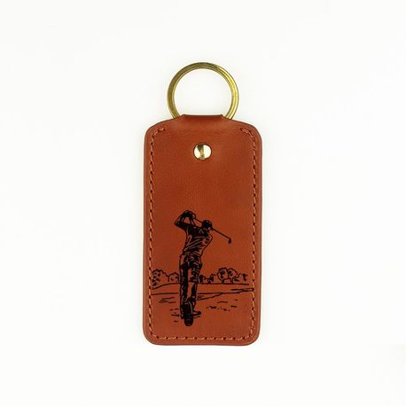 Selbrae House Leather Golf Keyring