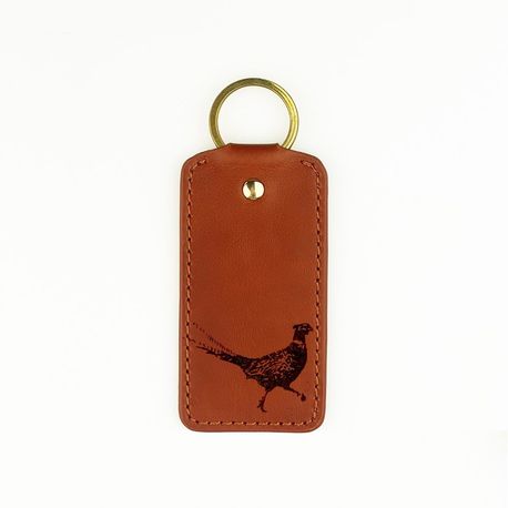 Selbrae House Leather Pheasant Keyring