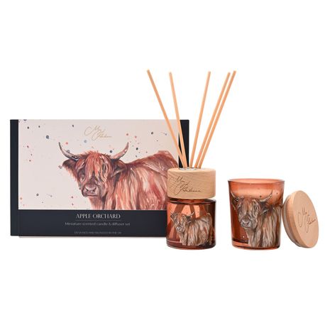 Meg Hawkins Mini Candle &amp; Diffuser Set Highland Cow