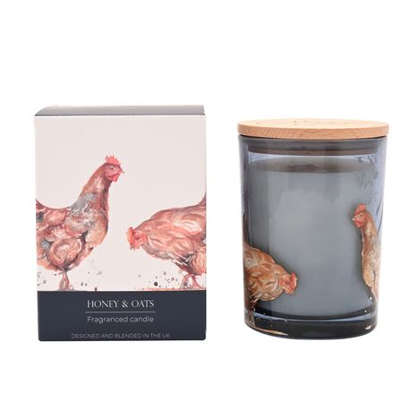 Meg Hawkins 250g Chickens Candle - Honey &amp; Oats