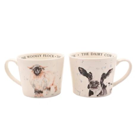 Meg Hawkins Set Of 2 Cups - Sheep &amp; Cow