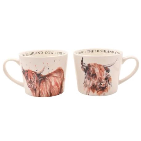 Meg Hawkins Set Of 2 Cups - Highland Cows
