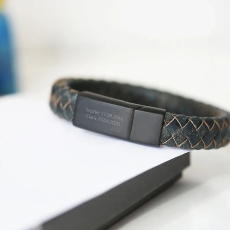 Antique Style Iron Bracelet – Personalised Engraving