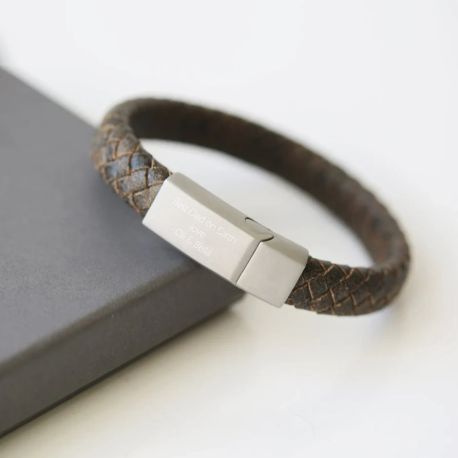 Antique Style Rustic Bracelet – Personalised Engraving