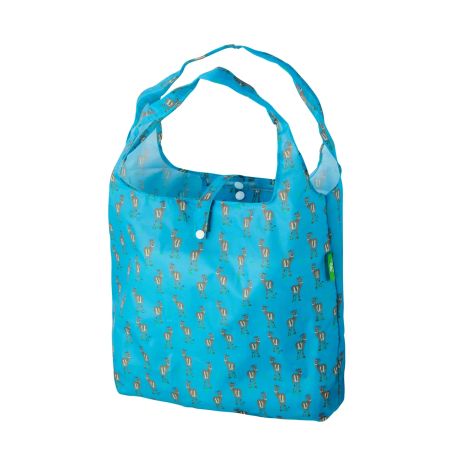 Eco Chic Blue Stag Foldable Shopping Bag