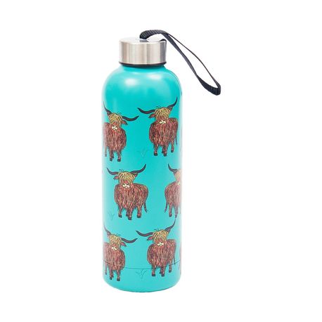 Eco Chic Highland Cow Insulated Drink Bottle