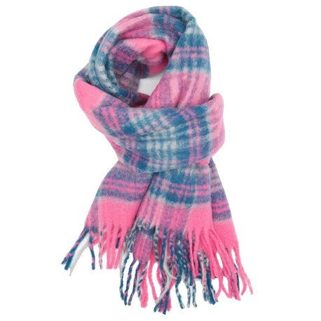 Miss Sparrow Nora Tartan Scarf Pink