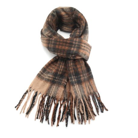 Miss Sparrow Mia Tartan Scarf Brown