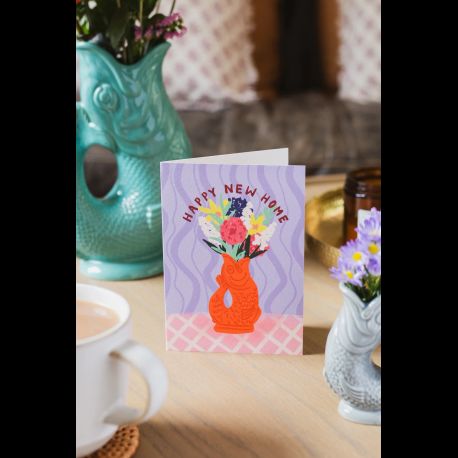 Gluggle Jug New Home Greeting Card - Orange