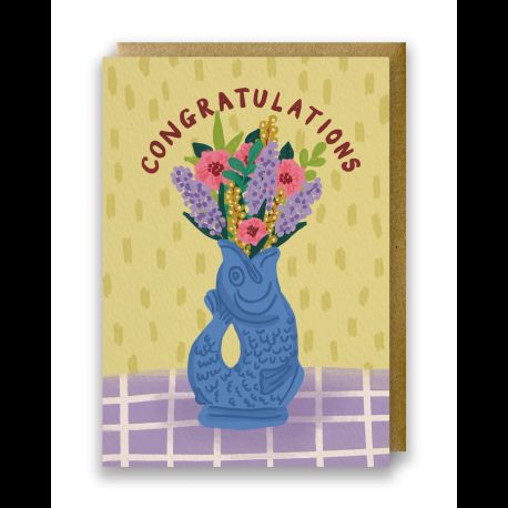 Gluggle Jug Congratulations Greeting Card - Blue