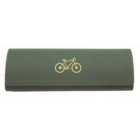 Bicycle Embossed Glasses Case &amp; Cloth