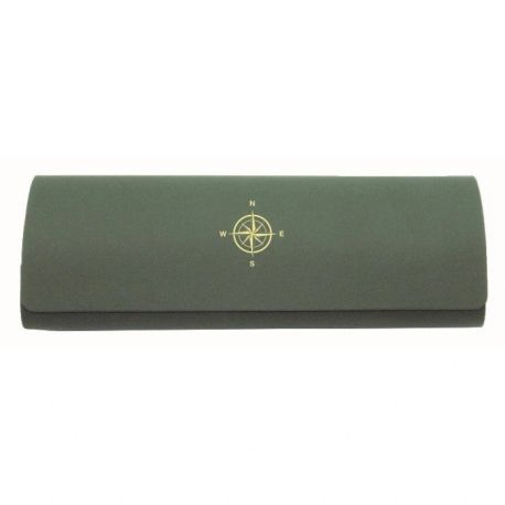 Compass Embossed Glasses Case &amp; Cloth