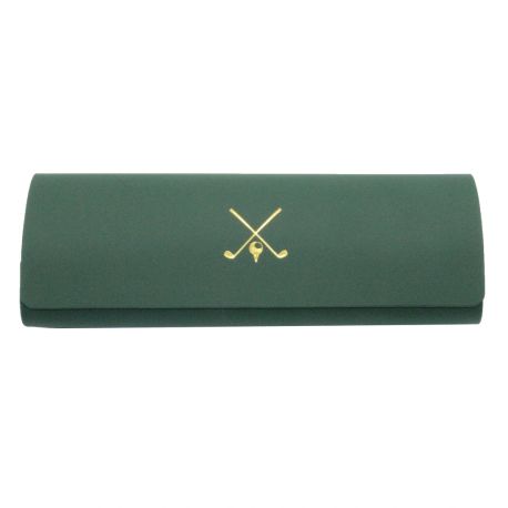 Golf Embossed Glasses Case &amp; Cloth