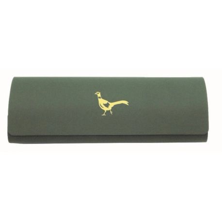 Pheasant Embossed Glasses Case &amp; Cloth