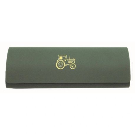 Tractor Embossed Glasses Case &amp; Cloth