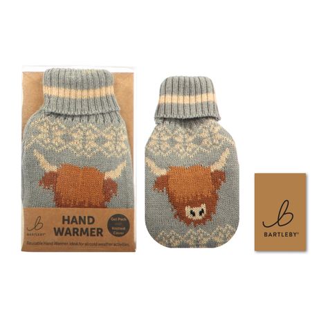 Bartleby Knitted Highland Cow Reusable Hand Warmer