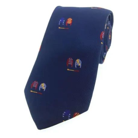 Soprano Jockey Colours On Blue Woven Country Silk Tie