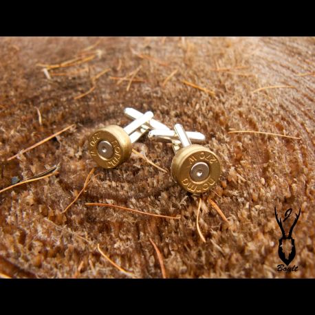 J Boult Upcycled Silver Bullet Cufflinks