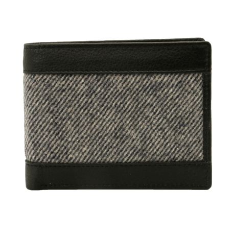 Black Tweed Wallet with RFID Lining