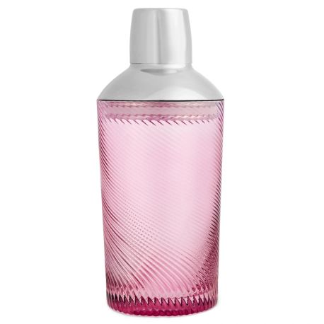Twist Glass Cocktail Shaker - Pink