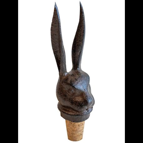 Hare Cast Iron Wine Bottle Stopper
