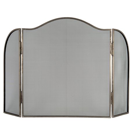 Antiqued Silver Large Fire Screen