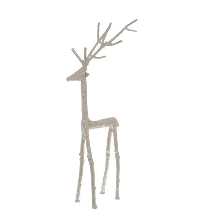 Silver Standing Stag Ornament