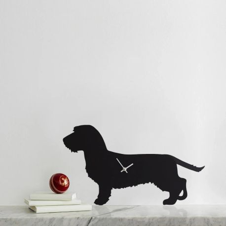 Wired-Haired Dachshund Wagging Tail Wall Clock