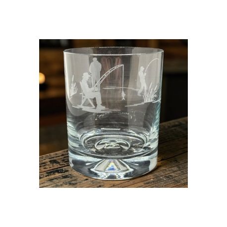 Elegance Fishing Whisky Glass Tumbler
